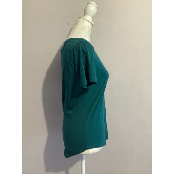 Babaton Teal Blue Modal Blend Short Sleeve Shirt XS - Picture 2 of 5